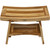 Contemporary Teak Shower Bench with Shelf in Natural Finish - 4512822891910