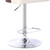 Homeroots Living Room 43" Cream Faux Leather and Iron Adjustable Height Bar Chair