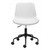 Homeroots Office Modern White Faux Leather Rolling Office Chair, White, Adjustable