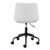 Homeroots Office Modern White Faux Leather Rolling Office Chair, White, Adjustable