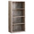 Homeroots Office Bookshelf, Taupe, Particle Board, Adjustable Shelves, 11.75" x 23.75" x 47.5"