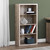 Homeroots Office Bookshelf, Taupe, Particle Board, Adjustable Shelves, 11.75" x 23.75" x 47.5"