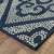 6' X 9' Navy Geometric Stain Resistant Indoor Outdoor Area Rug - 606114573845