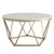 Homeroots Living Room 33" Champagne Solid Manufactured Wood and Metal Round Coffee Table, Champagne Finish
