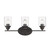 Three Light Bronze Wall Light with Clear Glass Shade - 808230014015