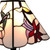 15" Dark Brown Candlestick Table Lamp With Ivory and Red Birds Novelty Shade
