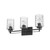 Homeroots Lighting Livvy 3-Light Vanity, Matte Black Finish