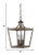 Homeroots Lighting Vintage Brown Metal Tapered Hanging Light