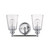 Two Light Silver Glass Shade Wall Sconce - 808230013827