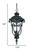 Homeroots Lighting Naples 3-Light Matte Black Hanging Light