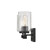 Bronze Metal and Textured Glass Two Light Wall Sconce - 808230013100