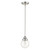 Silver Metal Hanging with Round Clear Glass Shade