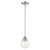 Silver Metal Hanging with Round Clear Glass Shade