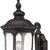 Homeroots Lighting XL Black Cast Aluminum Glass Lantern Wall Light, Black Finish