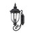Homeroots Lighting XL Matte Black Cast Aluminum Glass Lantern Wall Light, Matte Black Finish