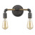 Two Light Industrial Textured Gray Wall Light
