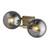 Homeroots Lighting Lunette 2-Light Sconce, Aged Brass Finish