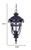 Homeroots Lighting Naples 3-Light Marbelized Mahogany Hanging Light
