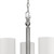 Homeroots Lighting Lily 3-Light Polished Nickel Chandelier with Fabric Shades and Crystal Accents