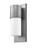Homeroots Lighting Contemporary Brushed Silver and White Wall Light, Brushed Silver Finish