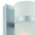 Brushed Silver and White Glass Wall Sconce - 808230011687