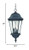 Telfair 3-Light Matte Black Hanging Light - 808230006355