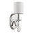Homeroots Lighting Silver Three Light Wall Sconce With White Fabric Shade