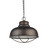 Homeroots Lighting Ansen 1-Light Oil-Rubbed Bronze Pendant with Gloss White Interior Shade