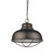 Homeroots Lighting Ansen 1-Light Oil-Rubbed Bronze Pendant with Gloss White Interior Shade