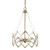 Homeroots Lighting Nora 4-Light Washed Gold Drum Pendant with Open-Air Cage Shade
