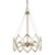 Homeroots Lighting Nora 4-Light Washed Gold Drum Pendant with Open-Air Cage Shade