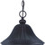 Homeroots Lighting XL Three-Light Matte Black Leaf Detail Hanging Light