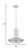 Homeroots Lighting Newport 1-Light White Pendant with Polished Nickel Louver