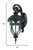 Homeroots Lighting Matte Black Hanging Goblet Wall Light, Matte Black Finish