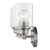 Three Light Silver Wall Light with Clear Glass Shade