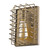 Homeroots Lighting Light Gold Cage Wall Sconce