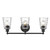 Homeroots Lighting Mae 3-Light Vanity, Matte Black Finish