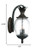 Homeroots Lighting Lanai 3-Light Wall Light, Black Coral Finish