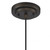 Homeroots Lighting Antique Bronze Hanging Light with Textured Glass Shade, Antique Bronze Finish