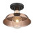 Shiny Copper Shallow Plate Adjustable Pendant Light