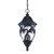Homeroots Lighting Three-Light Matte Black Leaf Detail Hanging Light