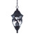Homeroots Lighting Three-Light Matte Black Leaf Detail Hanging Light