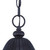 Homeroots Lighting Three-Light Matte Black Leaf Detail Hanging Light