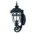Homeroots Lighting Traditional Matte Black Wall Sconce, Matte Black Finish