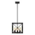 Homeroots Lighting Brooklyn 4-Light Matte Black Pendant with Metal Framework Shade