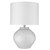 Homeroots Lighting Acrylic and Steel Shade Hanging Globe Light, Silver Finish