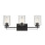Homeroots Lighting Bronze Metal and Textured Glass Three-Light Wall Sconce, Bronze Finish