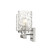 Silver Metal and Pebbled Glass Two Light Wall Sconce - 808230012820