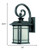 Homeroots Lighting XL Matte Black Frosted Linen Glass Lantern Wall Light, Matte Black Finish