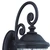 Homeroots Lighting Three Light Matte Black Urn Shaped Wall Light, Matte Black Finish